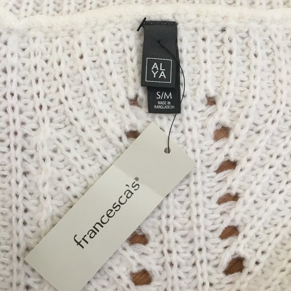 Francesca's ALYA Martha Turtleneck Knit Poncho Sweater Size S/M - Picture 10 of 11